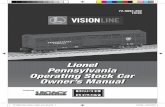 Lionel Pennsylvania Operating Stock Car Ownerâ€™s Manual