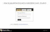 How to pay bill online with credit/debit card - Student