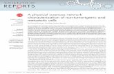 A physical sciences network characterization of non-tumorigenic