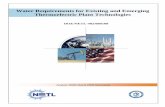 Water Requirements for Existing and Emerging Thermoelectric Plant