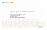 1. Introduction to Ingeoâ„¢ fibers 2 Garment making 3. Care claims