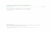 Declaratory Judgments in Virginia - College of William & Mary