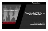 Attacking CAPTCHAS For Fun And Profit Appsec DC