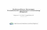 Subsurface Sewage Treatment Systems Licensing Report - February 2008