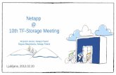 Netapp 10th TF-Storage Meeting - TERENA
