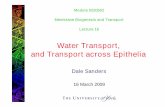 Water Transport, and Transport across Epithelia
