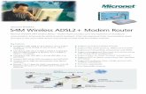 Micronet SP3367A 54M Wireless ADSL2+ Modem Router