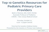 Top 10 Genetics Resources for Pediatric Primary Care Providers