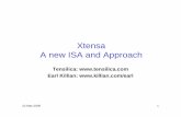 Xtensa A new ISA and Approach