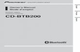 Bluetooth adapter Fran§ais Adaptateur Bluetooth CD-BTB200 Espa±ol