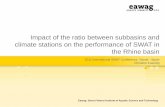 Impact of the ratio between subbasins and climate stations on the