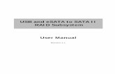 USB and eSATA to SATA II RAID Subsystem User Manual