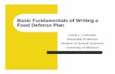 Basic Fundamentals of Writing a Food Defense Plan