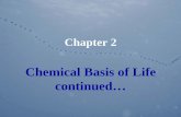 Chemical Basis of Life continued