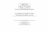 Company and Product Profile Forms - Green Building Pages
