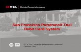 San Francisco Paratransit Taxi Debit Card System