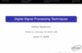 Digital Signal Processing Techniques