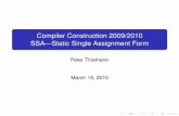 Compiler Construction 2009/2010 SSA---Static Single Assignment Form