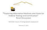 Slide 1-NIST/EAC Future of Voting Systems Symposium â€“ February