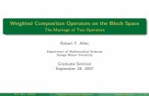 Weighted Composition Operators on the Bloch Space - The Marriage