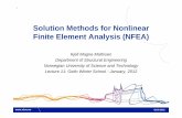 Solution Methods for Nonlinear Finite Element Analysis (NFEA)