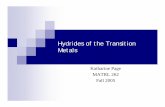 Hydrides of the Transition Metals - Our Story | Materials Research
