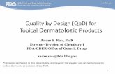 Quality by Design (QbD) for Topical Dermatologic Products