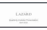 Quarterly Investor Presentation - Lazard Ltd