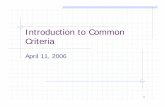Introduction to Common Criteria - University of Pittsburgh