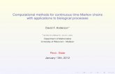 Computational methods for continuous time Markov chains with