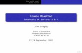 Course Roadmap - Informatics 2A: Lectures 1b & 2