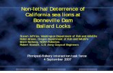 Non-lethal Deterrence of California sea lions at Bonneville Dam