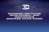 MANAGED SOFTWARE DEVELOPMENT AND MAINTENANCE SERVICES WHITE PAPER