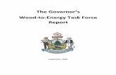 The Governorâ€™s Wood-to-Energy Task Force Report