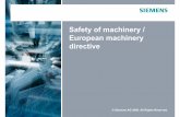 Safety of machinery / European machinery directive