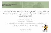 Cellulose Nanocrystal/Polymer Composites - Institute of Paper