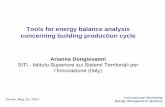 Tools for energy balance analysis concerning building production cycle