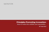 Principles Promoting Innovation - Planning Commission