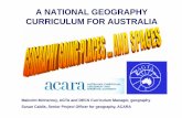 A NATIONAL GEOGRAPHY CURRICULUM FOR AUSTRALIA