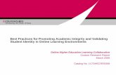Best Practices for Promoting Academic Integrity and Validating