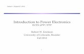 Introduction to Power Electronics - Colorado