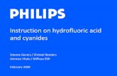 Instruction on hydrofluoric acid and cyanides