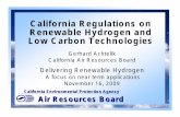 California Regulations on Renewble Hydrogen and Low Carbon