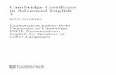 Cambridge Certiï¬cate in Advanced English 5