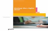 Doing the right deal - PwC