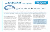 Policy and Policy Management Management Insights