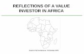 REFLECTIONS OF A VALUE INVESTOR IN AFRICA