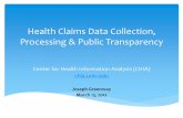 Health Claims Data Collection, Processing & Public Transparency