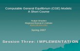 Computable General Equilibrium (CGE) Models:A Short Course