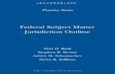 Federal Subject Matter Jurisdiction Outline - Jenner & Block